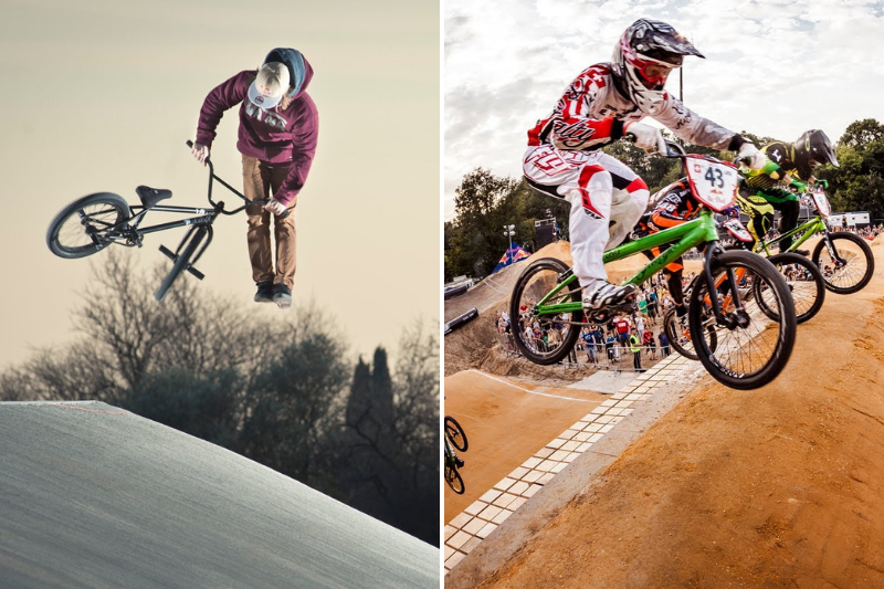 trick bmx vs racing bmx