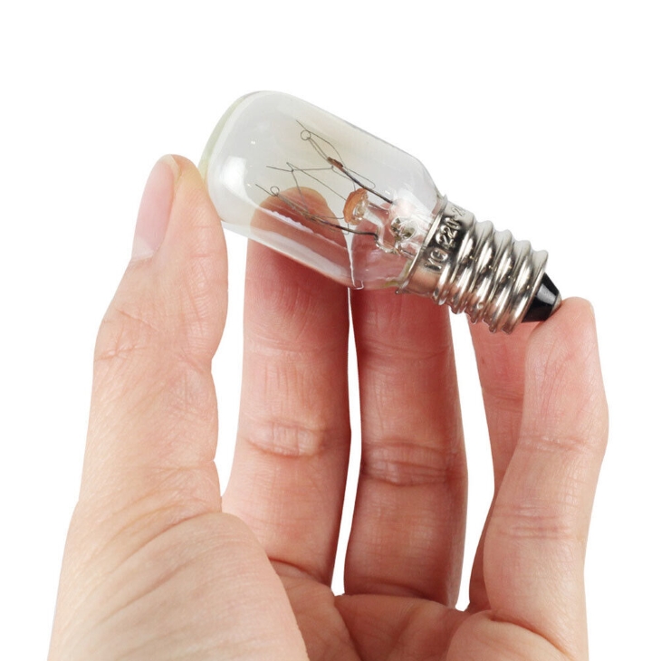 a hand holding e14 bulb