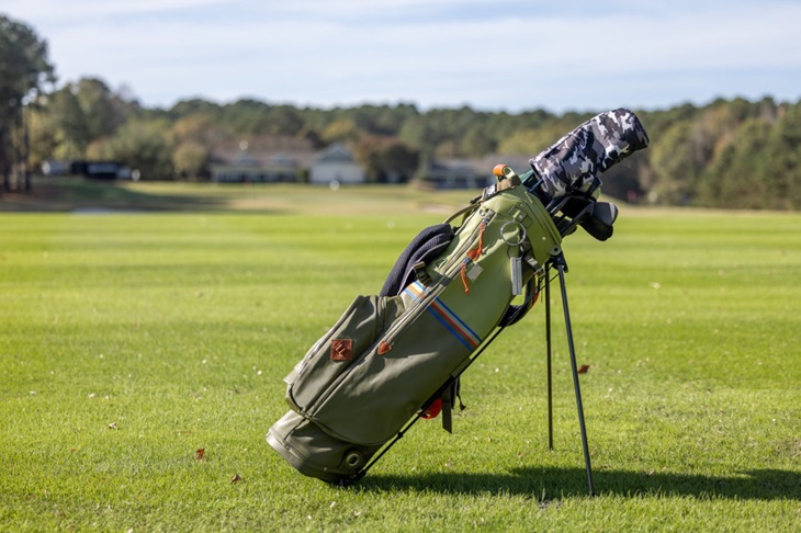 golf bag on a golf course